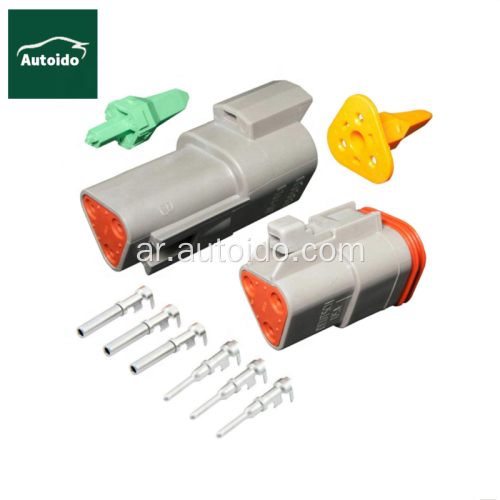 DT Connector Kit 2-6 PIN رمادي موصلات مقاومة للماء/16#